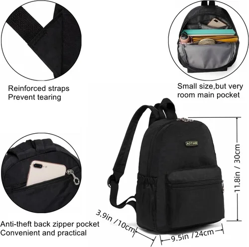 Miniatura 8 de Aotian - Mochila ligera y duradera para mujeres y niñas, para viajes, senderismo.