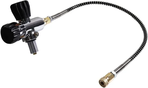 Miniatura 8 de TUXING Estación de llenado de paintball PCP de alta presión 6000PSI, calibre 6000PSI, válvula de acero inoxidable HPA CO2 tanque DIN sistema