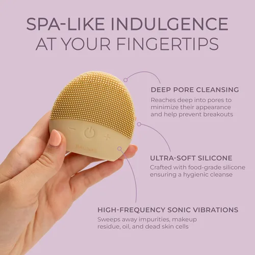 Miniatura 2 de Cepillo de limpieza facial Limpiador facial de silicona impermeable Exfoliante sónico ultrasuave Masajeador de limpieza profunda de poros