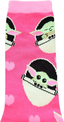 Miniatura 3 de STAR WARS JuniorsLadies Baby Yoda Crew Calcetines 2 Par Pack Tamaño RojoRosa