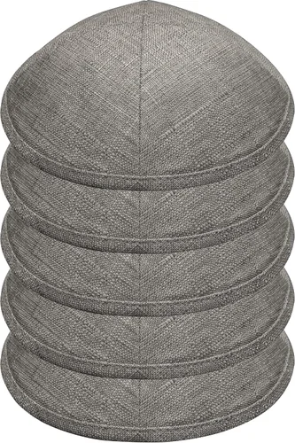Miniatura 19 de Paquete de 5 piezas – Hq Satin/Lino/Velvet/Seda Cruda/Gamuza Kippah para hombre, sombrero Yamaka diseñado en Israel – Kippot Bulk