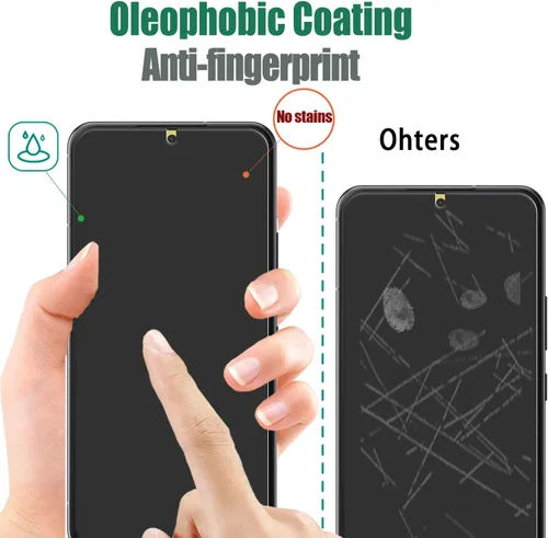 Miniatura 6 de Paquete de 2 protectores de pantalla de privacidad para Samsung Galaxy S22/S23 5G de 6.1 pulgadas, protector de vidrio templado, fácil de instalar