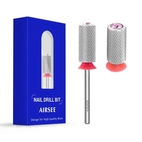 Miniatura 21 de AIRSEE Punta de broca de carburo de tungsteno para uñas acrílicas, cabeza de lima eléctrica Efile para manicura, pulido, arte, remoción de gel, 3/32