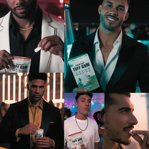 Miniatura 9 de ROCKJAW Jawline Gum Tuff Gum 2.0 con complejo de vitamina B - 100% xilitol, sin aspartamo, sin azúcar, mango exótico (sin tim) - Suministro para 2