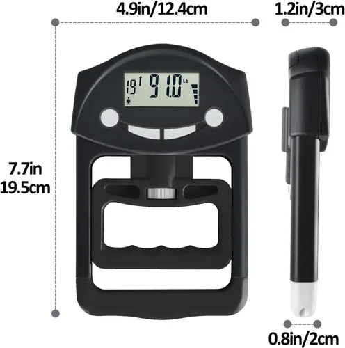 Miniatura 3 de Probador de fuerza de agarre, dinamómetro de agarre de mano, probador electrónico de fuerza de agarre de mano, medidor de ejercicio de mano, medidor