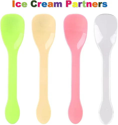 Miniatura 7 de 400 cucharas de postre desechables para degustación, mini cucharas de plástico para muestras de helado para tazas de postre en miniatura, muestreo
