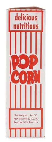 Miniatura 3 de Snappy 1-E Cajas pequeñas para palomitas de maíz con tapa cerrada, cartón rojo y blanco, 100