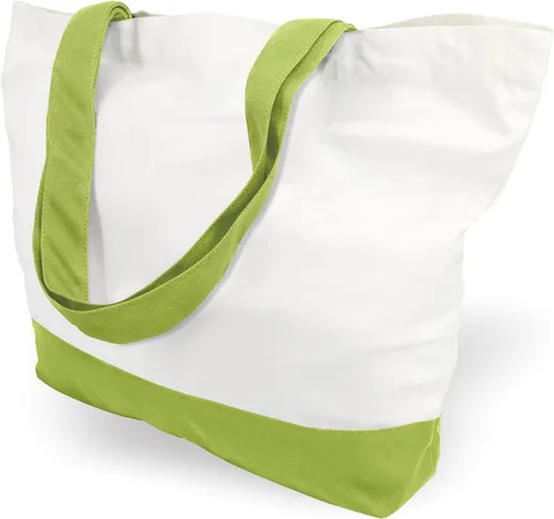 Miniatura 25 de TOPDesign - Paquete de 1 bolsa de lona de algodón, superfuerte, 12 onzas, bolsa para compras reutilizable, de tela, diseño moderno, en dos tonos