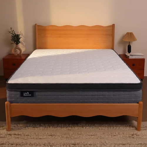 Miniatura 6 de Colchón híbrido completo de 10 pulgadas, fabricado en Estados Unidos, capa superior hipoalergénica, espuma viscoelástica de gel refrescante