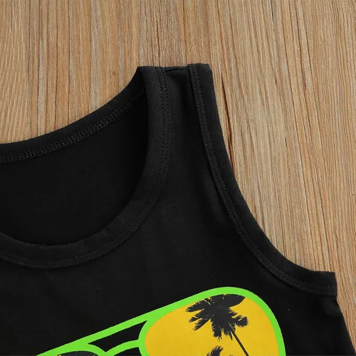Miniatura 3 de Conjunto de pantalones cortos para niños pequeños, camiseta estampada junto al mar, 2 piezas, ropa de verano