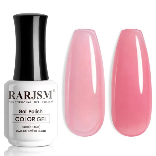 Miniatura 73 de RARJSM Esmalte de Uñas en Gel Nude Transparente Rosa Saludable Claro Esmalte de Uñas en Gel Nude Transparente Rosa Intenso Gelatinoso Barniz de Uñas