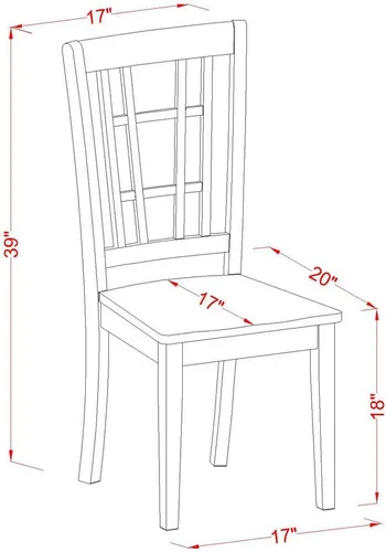 Miniatura 8 de East West Furniture NONI5-WHI-W - Juego de mesa de cocina de 5 piezas para 4 personas, incluye una mesa de comedor rectangular con hojas de mariposa