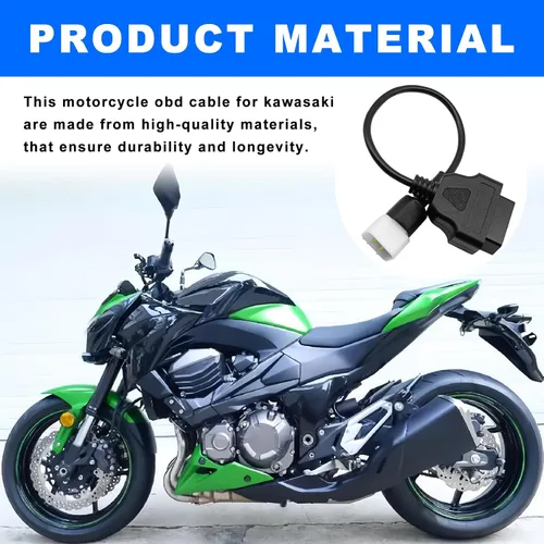 Miniatura 4 de Adaptador de diagnóstico OBD OBD2 de 6 pines, motocicleta Delphi, conector de cable de herramienta de diagnóstico OBD compatible con Z900RS / Z800