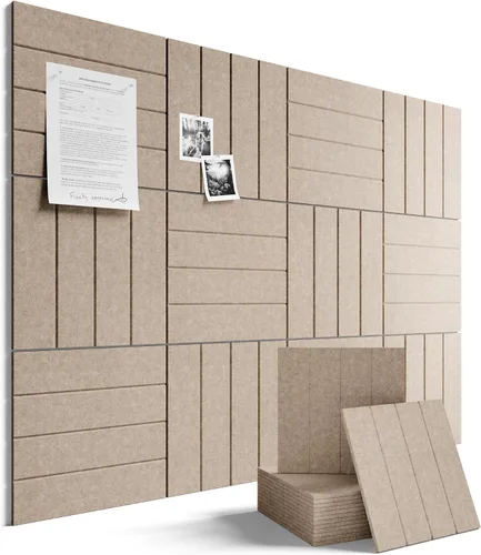Miniatura 84 de Tablero de anuncios de fieltro grande de 36 x 24 pulgadas, alternativa al tablero de corcho – Paquete de 6 con 40 pestañas adhesivas extraíbles