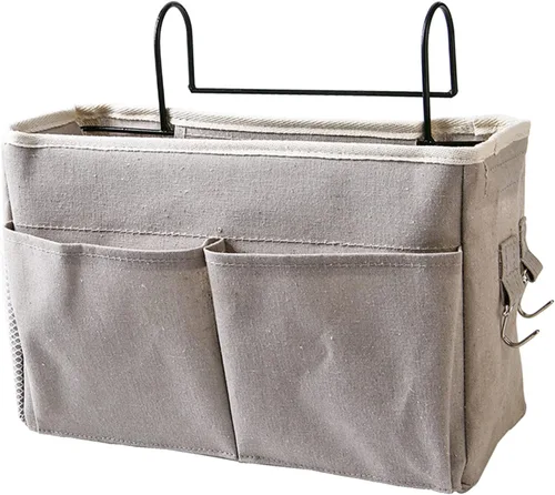 Cosiki Bolsa de almacenamiento para colgar junto a la cama, mesita de noche, organizador de escritorio colgante para cabeceros, literas,