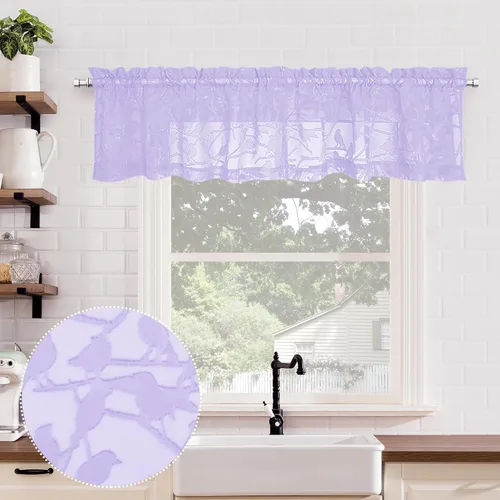 Miniatura 46 de OVZME Anji - 2 paneles de cortinas traslúcidas de gasa marrón de 72 pulgadas de largo para dormitorio, doble bolsillo para barra, tela ligera
