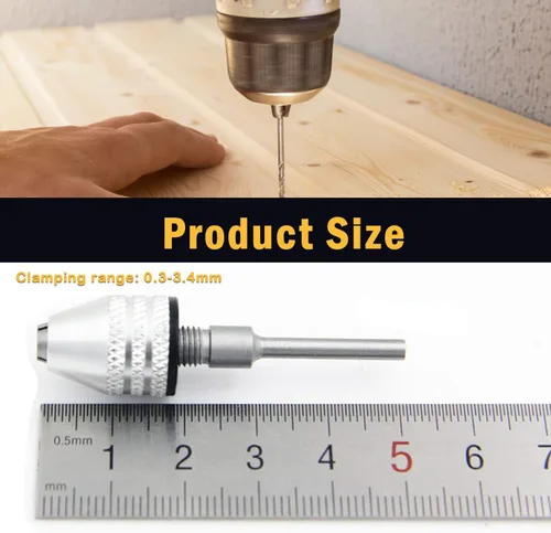 Miniatura 6 de Rongon Herramienta de conversión de portabrocas sin llave para sostener brocas de 0.012-0.134 in, fresas para destornillador eléctrico, adaptador
