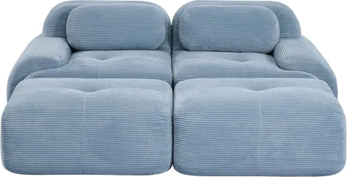Miniatura 17 de Sofá modular sin hueso comprimido de espuma viscoelástica de 117 pulgadas, sofás seccionales grandes de 3 plazas para sala de estar, sofá modular