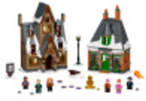 Miniatura 2 de LEGO Harry Potter Visita al Pueblo de Hogsmeade 76388 - Juguete de construcción, set del 20º aniversario con minifigura dorada coleccionable de Ron