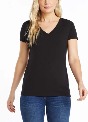 Miniatura 6 de Nautica Camiseta de algodón elástico con cuello en V para mujer Easy Comfort