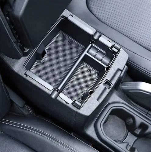 Miniatura 5 de YOCTM Organizador de consola central para Jeep Wrangler JL Gladiator JT 2018 2019 2020 2021 2022 Bandeja Insertar reposabrazos Caja de Organizador