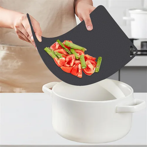 Miniatura 3 de WK Tablas de cortar de plástico flexibles para cocina, 6 piezas de alfombrillas de tabla de cortar, hojas finas para tabla de cortar, aptas