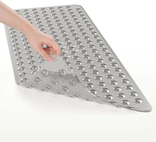 Miniatura 8 de AmazerBath Tapete de ducha antideslizante de 40 x 16 pulgadas, tapete de ducha con ventosas y agujeros de drenaje, tapete de baño antideslizante
