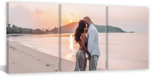Miniatura 20 de CCWACPP Arte personalizado en lienzo con 3 fotos de retratos familiares de perros para boda, impresiones en lienzo, póster personalizado, decoración