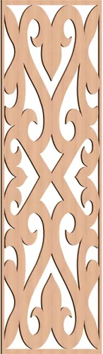 Miniatura 73 de Keene Paneles de pared decorativos de madera con calado, 9 3/8 pulgadas de ancho x 24 3/8 pulgadas de alto x 1/4 de alto, roble rojo rojo (Red Oak)