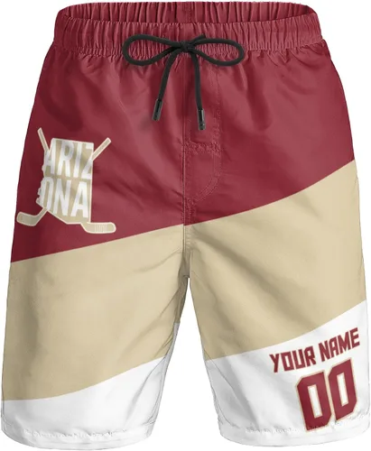 Miniatura 28 de Custom Hockey Men's Shorts Gifts for Men Casual City Youth Fans Sport Beach Shorts Add Name & Number Quick Dry