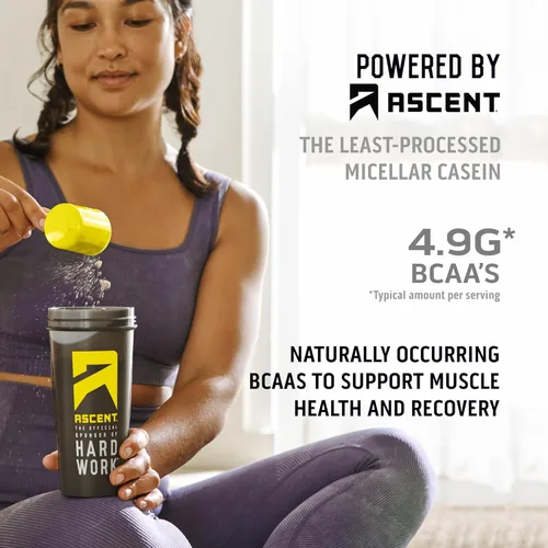 Miniatura 5 de Ascent Proteína en polvo de caseína – 0.88 oz de caseína micelar en polvo con cero sabores artificiales y edulcorantes, sin gluten, sin azúcar