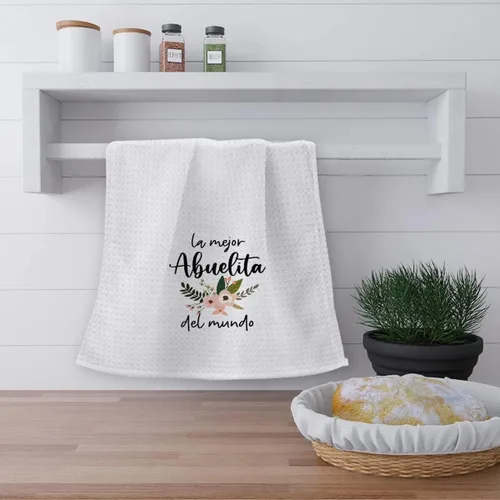 Miniatura 3 de OHSUL La Mejor Abuelita Del Mundo - Toallas de cocina españolas altamente absorbentes, paños de cocina, toalla de mano para la mejor abuela