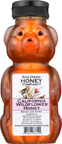 Miniatura 3 de Miel de cítricos de San Diego Honey Company – Oso de miel, miel de flor de naranja cruda con mandarina + limón de 12 onzas