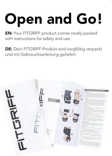 Miniatura 7 de Fitgriff® Elite Straps - Correas de muñeca para levantamiento (agarres de goma) para pesas, gimnasio, entrenamiento, peso muerto - Revolución