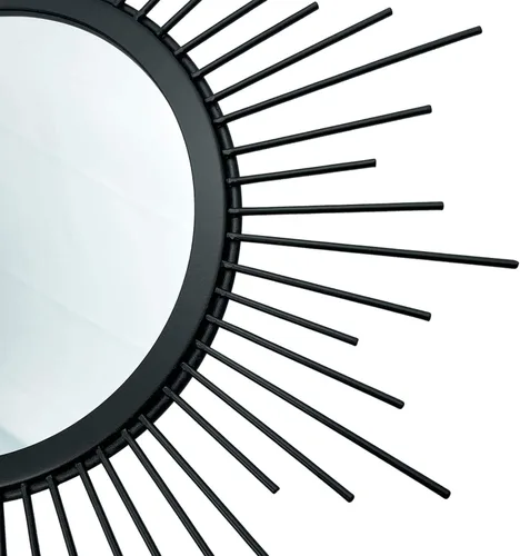 Miniatura 6 de Paquete de 3 espejos metálicos para pared, con diseño de rayos de sol, para decoración del hogar, arte decorativo para colgar en la pared para sala