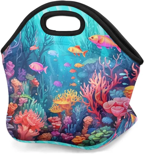 Miniatura 10 de Bolsas de almuerzo de neopreno con estampado de camuflaje para mujeres, bolsas de almuerzo, lavables, aisladas, para el trabajo, picnic, Camouflaje