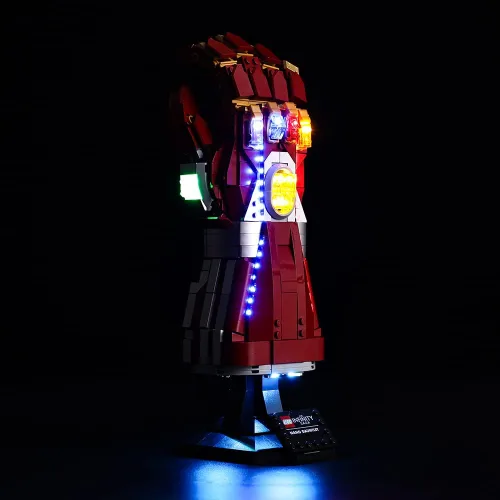 Miniatura 9 de Kyglaring Kit de iluminación LED diseñado para Lego Nano Gauntlet 76223 (sin modelo) y juego de luces compatible con la réplica de Iron Man