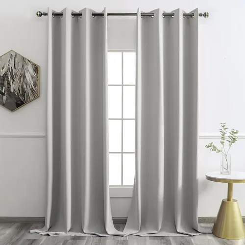 Miniatura 16 de YGO - Cortinas verdes de 183 cm de ancho por 213 cm de largo para dormitorio - Cortinas opacas con ojales en la parte superior, extra anchas