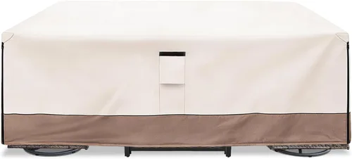 Miniatura 12 de Funda rectangular para mesa de exterior, impermeable, para muebles de patio, funda rectangular para mesa de comedor al aire libre, 60 pulgadas