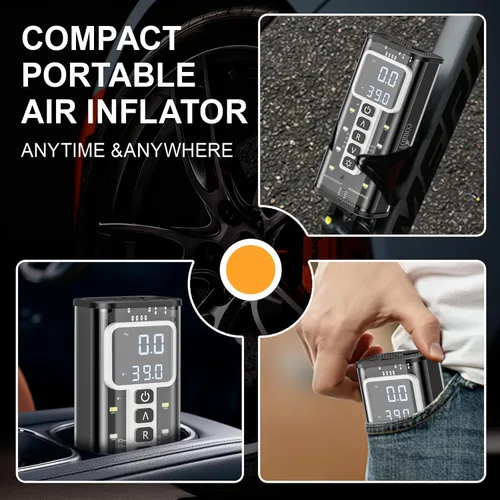 Miniatura 5 de Inflador de neumáticos Corroy Compresor de aire portátil, inflador de neumáticos inalámbrico de 150 PSI con indicador digital y luz LED, bomba