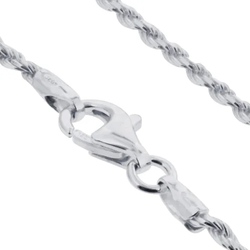 Miniatura 6 de Gem Avenue Tobillera de plata de ley 925 para mujer con un cierre seguro de langosta y cadena de pie de cuerda de 0.069 pulgadas, elige entre