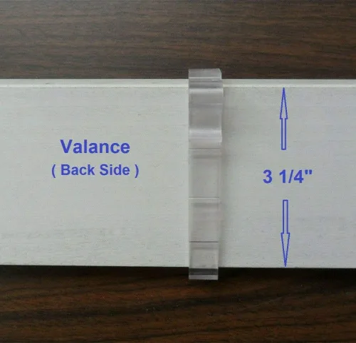 Miniatura 4 de Clips para cenefa, 6 unidades, 3-1/4 pulgadas, clip oculto, plástico transparente para persianas horizontales, soporte de retención de cenefa
