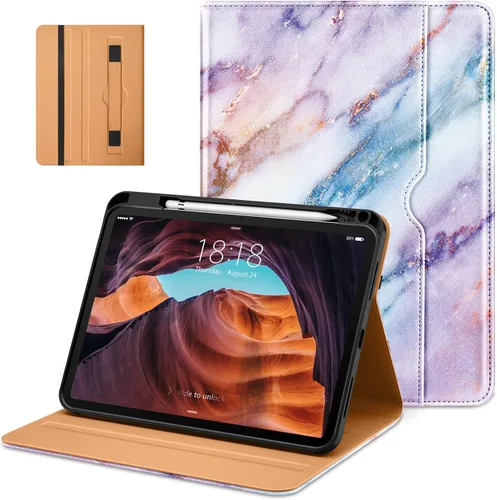 Miniatura 16 de DTTO Funda para iPad (A16) 11ª Generación de 11 Pulgadas 2025, Funda para iPad 10ª Generación de 10.9 Pulgadas 2022, Funda de Soporte Folio de Blanco