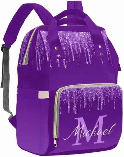 Miniatura 9 de Artsadd Bolsa de pañales con foto personalizada para mamá, mochila personalizada con correas para cochecito, bolsa de hombro de viaje grande, bolsa