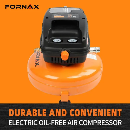Miniatura 2 de FORNAX Compresor de aire para panqueques, 3 galones, compresor de aire portátil de 110 PSI, kits sin aceite