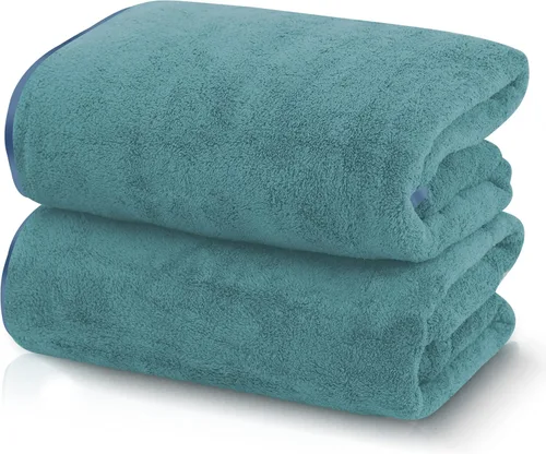 TENSTARS Toallas de baño de seda con dobladillo para baño en liquidación - 27 x 55 pulgadas, ligeras, finas y de secado rápido, toalla absorbente de