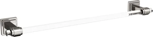 Amerock BH36063CG10 | Barra de Toalla Transparente/Níquel Cepillado | Toallero de 457 mm | Glacio | Portarrollos de Baño | Accesorios de Baño |