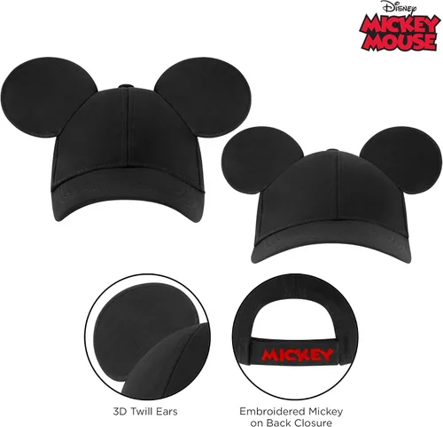 Miniatura 3 de Disney Sombrero de orejas de Mickey Mouse para niños juego de 2 gorras de béisbol para papá y yo
