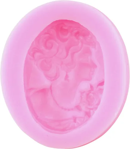 Miniatura 8 de ZiXiang Juego de 4 moldes de silicona con diseño de camafeo, para fondant, diseño de hada de ángel, para decoración de pasteles, cupcakes, pasta