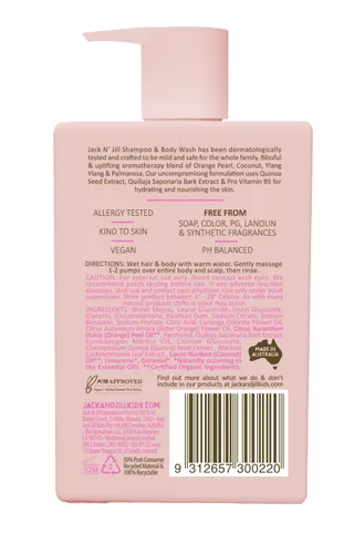 Miniatura 2 de Jack N' Jill Natural Bathtime - Champú y gel de baño para niños y bebés, adecuado para pieles sensibles, dermatológicamente probado, sin